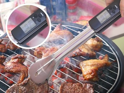 Grillzange mit Thermometer