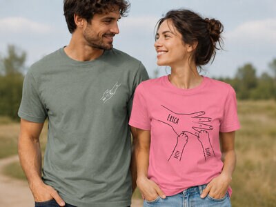 Premium T-shirt med egen text - Tass i hand